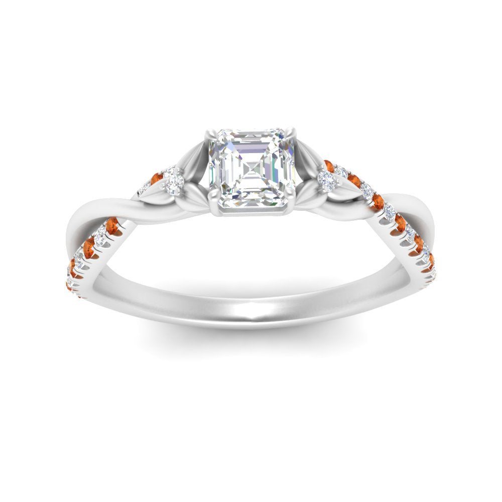 infinity-daisy-floral-asscher-cut-orange-sapphire-engagement-ring-in-white-gold-FD9986ASRGSAOR-NL-WG