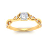 Load image into Gallery viewer, infinity-daisy-floral-asscher-cut-orange-sapphire-engagement-ring-in-yellow-gold-FD9986ASRGSAOR-NL-YG