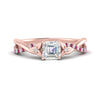 Load image into Gallery viewer, infinity-daisy-floral-asscher-cut-pink-sapphire-engagement-ring-in-rose-gold-FD9986ASRGSADRPI-NL-RG