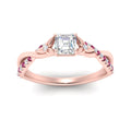 Thumbnail 39 - infinity-daisy-floral-asscher-cut-pink-sapphire-engagement-ring-in-rose-gold-FD9986ASRGSADRPI-NL-RG