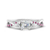 Load image into Gallery viewer, infinity-daisy-floral-asscher-cut-pink-sapphire-engagement-ring-in-white-gold-FD9986ASRGSADRPI-NL-WG