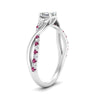 Load image into Gallery viewer, infinity-daisy-floral-asscher-cut-pink-sapphire-engagement-ring-in-white-gold-FD9986ASRGSADRPI-NL-WG