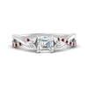 Load image into Gallery viewer, infinity-daisy-floral-asscher-cut-ruby-engagement-ring-in-white-gold-FD9986ASRGRUDR-NL-WG