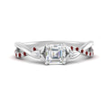 Thumbnail 69 - infinity-daisy-floral-asscher-cut-ruby-engagement-ring-in-white-gold-FD9986ASRGRUDR-NL-WG