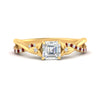 Load image into Gallery viewer, infinity-daisy-floral-asscher-cut-ruby-engagement-ring-in-yellow-gold-FD9986ASRGRUDR-NL-YG