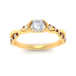 Load image into Gallery viewer, infinity-daisy-floral-asscher-cut-ruby-engagement-ring-in-yellow-gold-FD9986ASRGRUDR-NL-YG
