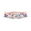 Load image into Gallery viewer, infinity-daisy-floral-asscher-cut-sapphire-engagement-ring-in-rose-gold-FD9986ASRGSABL-NL-RG