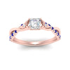 Load image into Gallery viewer, infinity-daisy-floral-asscher-cut-sapphire-engagement-ring-in-rose-gold-FD9986ASRGSABL-NL-RG