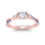 Load image into Gallery viewer, infinity-daisy-floral-asscher-cut-sapphire-engagement-ring-in-rose-gold-FD9986ASRGSABL-NL-RG
