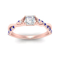 Thumbnail 27 - infinity-daisy-floral-asscher-cut-sapphire-engagement-ring-in-rose-gold-FD9986ASRGSABL-NL-RG