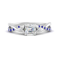 Thumbnail 21 - infinity-daisy-floral-asscher-cut-sapphire-engagement-ring-in-white-gold-FD9986ASRGSABL-NL-WG