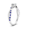Load image into Gallery viewer, infinity-daisy-floral-asscher-cut-sapphire-engagement-ring-in-white-gold-FD9986ASRGSABL-NL-WG
