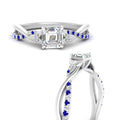 Thumbnail 22 - infinity-daisy-floral-asscher-cut-sapphire-engagement-ring-in-white-gold-FD9986ASRGSABL-NL-WG