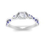 Load image into Gallery viewer, infinity-daisy-floral-asscher-cut-sapphire-engagement-ring-in-white-gold-FD9986ASRGSABL-NL-WG
