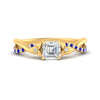 Load image into Gallery viewer, infinity-daisy-floral-asscher-cut-sapphire-engagement-ring-in-yellow-gold-FD9986ASRGSABL-NL-YG