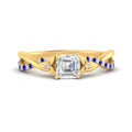 Thumbnail 17 - infinity-daisy-floral-asscher-cut-sapphire-engagement-ring-in-yellow-gold-FD9986ASRGSABL-NL-YG
