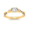 Load image into Gallery viewer, infinity-daisy-floral-asscher-cut-sapphire-engagement-ring-in-yellow-gold-FD9986ASRGSABL-NL-YG