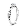 Load image into Gallery viewer, infinity-daisy-floral-cushion-cut-black-diamond-engagement-ring-in-white-gold-FD9986CURGBLACK-NL-WG