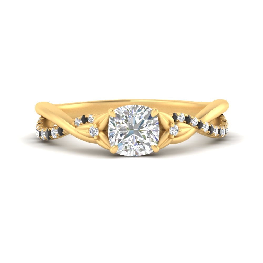 infinity-daisy-floral-cushion-cut-black-diamond-engagement-ring-in-yellow-gold-FD9986CURGBLACK-NL-YG