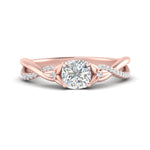 Load image into Gallery viewer, infinity-daisy-floral-cushion-cut-diamond-engagement-ring-in-rose-gold-FD9986CUR-NL-RG
