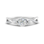 Load image into Gallery viewer, infinity-daisy-floral-cushion-cut-diamond-engagement-ring-in-white-gold-FD9986CUR-NL-WG

