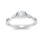 Load image into Gallery viewer, infinity-daisy-floral-cushion-cut-diamond-engagement-ring-in-white-gold-FD9986CUR-NL-WG
