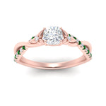 Load image into Gallery viewer, infinity-daisy-floral-cushion-cut-emerald-engagement-ring-in-rose-gold-FD9986CURGEMGR-NL-RG
