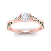 Load image into Gallery viewer, infinity-daisy-floral-cushion-cut-emerald-engagement-ring-in-rose-gold-FD9986CURGEMGR-NL-RG