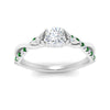 Load image into Gallery viewer, infinity-daisy-floral-cushion-cut-emerald-engagement-ring-in-white-gold-FD9986CURGEMGR-NL-WG
