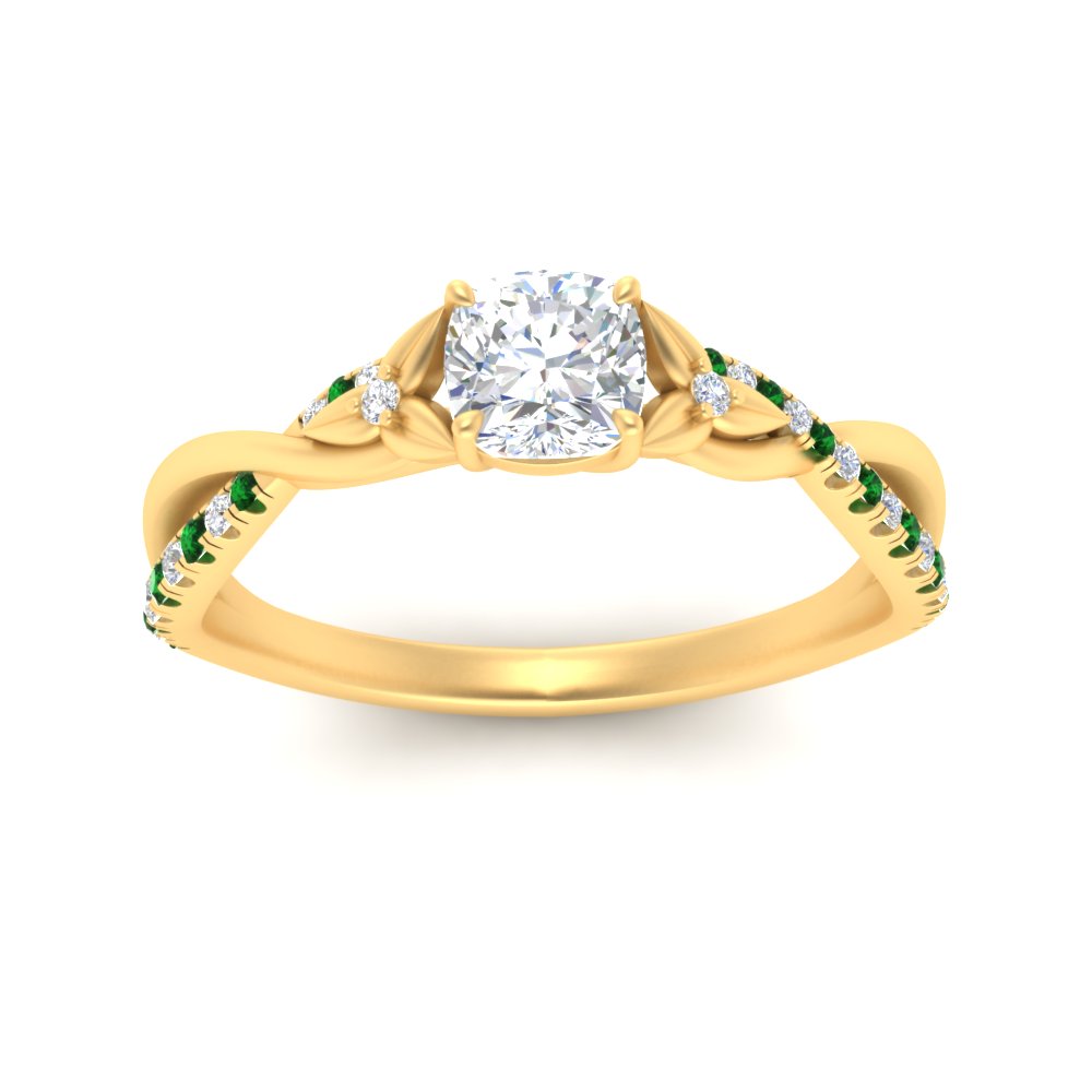 infinity-daisy-floral-cushion-cut-emerald-engagement-ring-in-yellow-gold-FD9986CURGEMGR-NL-YG