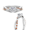 Load image into Gallery viewer, infinity-daisy-floral-cushion-cut-orange-sapphire-engagement-ring-in-white-gold-FD9986CURGSAOR-NL-WG