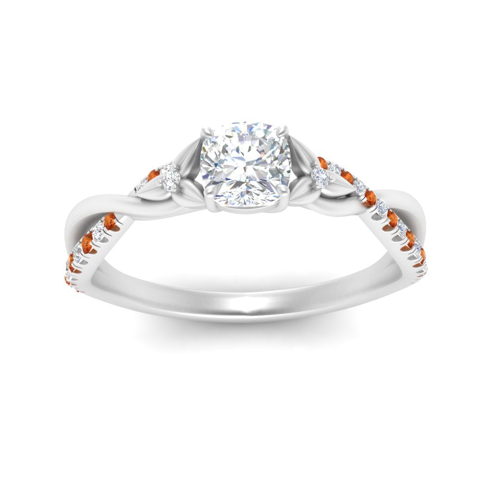 infinity-daisy-floral-cushion-cut-orange-sapphire-engagement-ring-in-white-gold-FD9986CURGSAOR-NL-WG