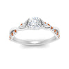 Load image into Gallery viewer, infinity-daisy-floral-cushion-cut-orange-sapphire-engagement-ring-in-white-gold-FD9986CURGSAOR-NL-WG