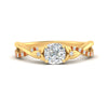 Load image into Gallery viewer, infinity-daisy-floral-cushion-cut-orange-sapphire-engagement-ring-in-yellow-gold-FD9986CURGSAOR-NL-YG