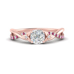 Load image into Gallery viewer, infinity-daisy-floral-cushion-cut-pink-sapphire-engagement-ring-in-rose-gold-FD9986CURGSADRPI-NL-RG
