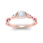 Load image into Gallery viewer, infinity-daisy-floral-cushion-cut-pink-sapphire-engagement-ring-in-rose-gold-FD9986CURGSADRPI-NL-RG
