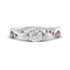 Load image into Gallery viewer, infinity-daisy-floral-cushion-cut-pink-sapphire-engagement-ring-in-white-gold-FD9986CURGSADRPI-NL-WG