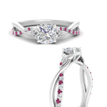 Load image into Gallery viewer, infinity-daisy-floral-cushion-cut-pink-sapphire-engagement-ring-in-white-gold-FD9986CURGSADRPI-NL-WG
