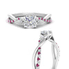 Load image into Gallery viewer, infinity-daisy-floral-cushion-cut-pink-sapphire-engagement-ring-in-white-gold-FD9986CURGSADRPI-NL-WG