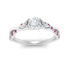 Load image into Gallery viewer, infinity-daisy-floral-cushion-cut-pink-sapphire-engagement-ring-in-white-gold-FD9986CURGSADRPI-NL-WG