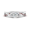 Load image into Gallery viewer, infinity-daisy-floral-cushion-cut-ruby-engagement-ring-in-white-gold-FD9986CURGRUDR-NL-WG