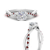 Load image into Gallery viewer, infinity-daisy-floral-cushion-cut-ruby-engagement-ring-in-white-gold-FD9986CURGRUDR-NL-WG