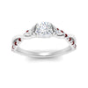Load image into Gallery viewer, infinity-daisy-floral-cushion-cut-ruby-engagement-ring-in-white-gold-FD9986CURGRUDR-NL-WG