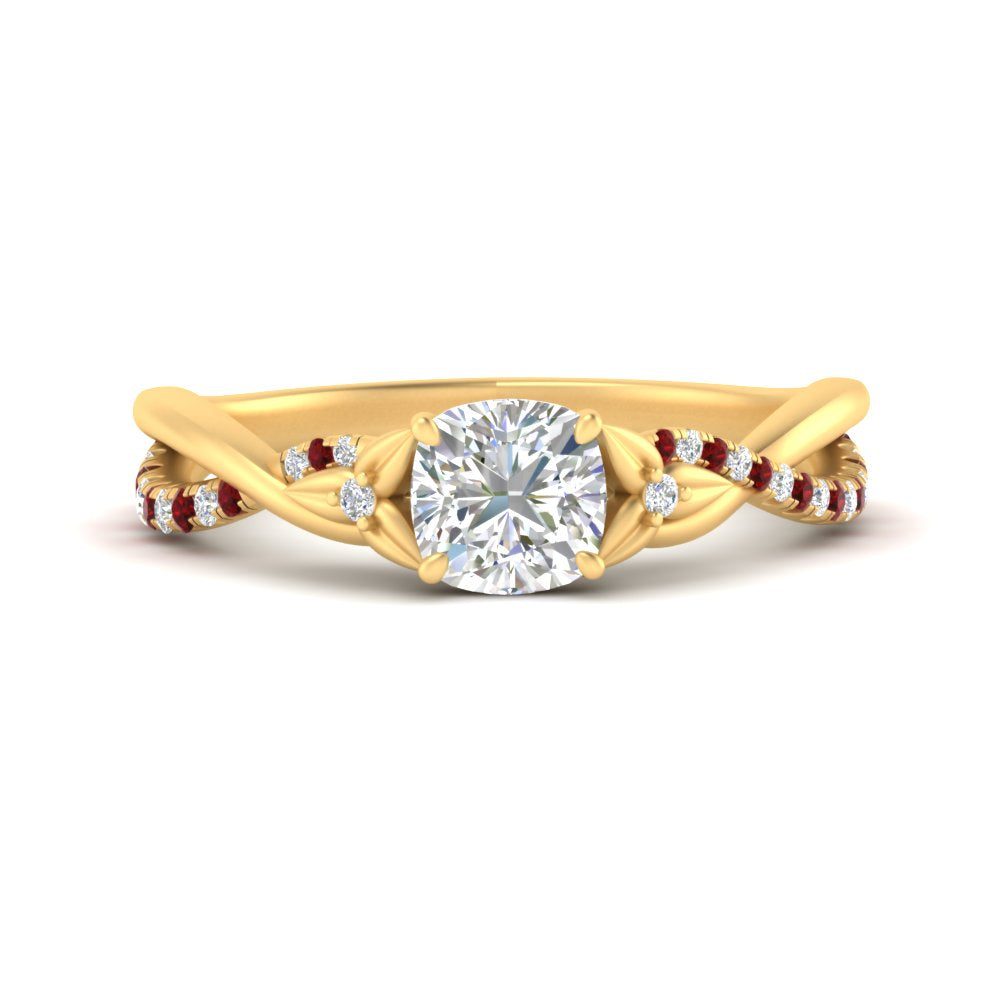 infinity-daisy-floral-cushion-cut-ruby-engagement-ring-in-yellow-gold-FD9986CURGRUDR-NL-YG