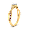 Load image into Gallery viewer, infinity-daisy-floral-cushion-cut-ruby-engagement-ring-in-yellow-gold-FD9986CURGRUDR-NL-YG