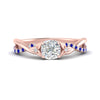 Load image into Gallery viewer, infinity-daisy-floral-cushion-cut-sapphire-engagement-ring-in-rose-gold-FD9986CURGSABL-NL-RG