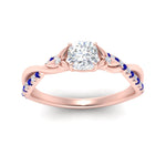 Load image into Gallery viewer, infinity-daisy-floral-cushion-cut-sapphire-engagement-ring-in-rose-gold-FD9986CURGSABL-NL-RG
