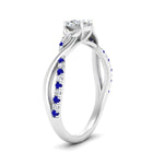 Load image into Gallery viewer, infinity-daisy-floral-cushion-cut-sapphire-engagement-ring-in-white-gold-FD9986CURGSABL-NL-WG
