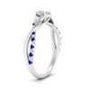 Load image into Gallery viewer, infinity-daisy-floral-cushion-cut-sapphire-engagement-ring-in-white-gold-FD9986CURGSABL-NL-WG