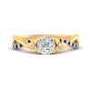 Load image into Gallery viewer, infinity-daisy-floral-cushion-cut-sapphire-engagement-ring-in-yellow-gold-FD9986CURGSABL-NL-YG